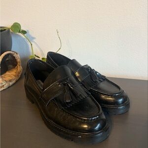 Steve Madden Minka Black Leather Loafers